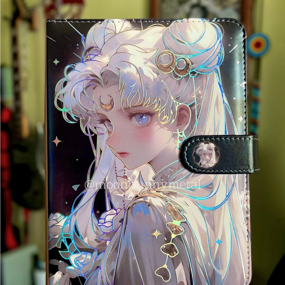 NEW Goth Anime PU Leather Binder Waifu Sailor Moon Goth Punk A5 Journal Notebook